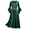 Vampire Witch Victorian Gothi Bandage Dress Women Long Sleeve Medieval Cosplay Vintage Look 9