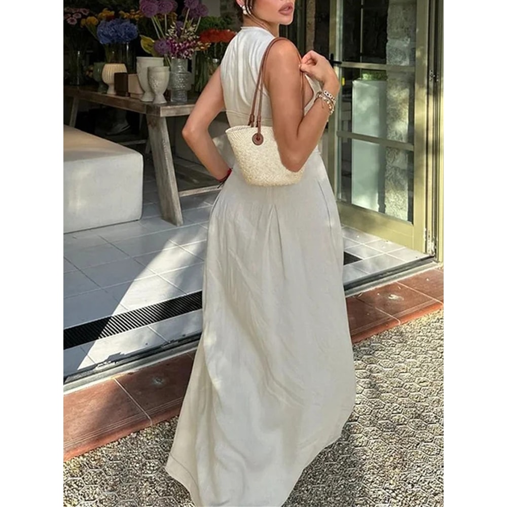 Elegant Party Dresses For Women New Midi Dresses Sleeveless Bodycon Dress Summer 2