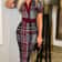 Long Sleeve Knit Bodycon, Pattern V-Neck Midi Pencil Dress with Belt for All Seasons