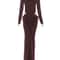 Full Sleeve Hollow Design Prom, Woman Autumn Style Long Bodycon Dress