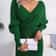 Casual Autumn Winter Long Sleeve Knitted Dresses, Solid Color Style in White Green Blue Black Purple