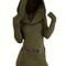 Commuter Pile Collar Knitted Dress, Solid Color Fashion Women Temperament Look