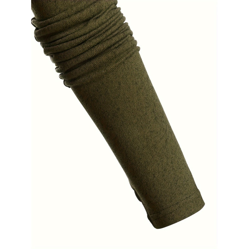 Commuter Pile Collar Knitted Dress, Solid Color Fashion Women Temperament Look