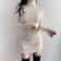 Sexy Slim Turtleneck Sweater Dress Women, Streetwear Bodycon Mini, Thick Basic Bottoming Dress Lady