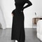 Turtleneck Vintage Dress Women, Autumn Winter Solid Casual Street Vestidos Fashion