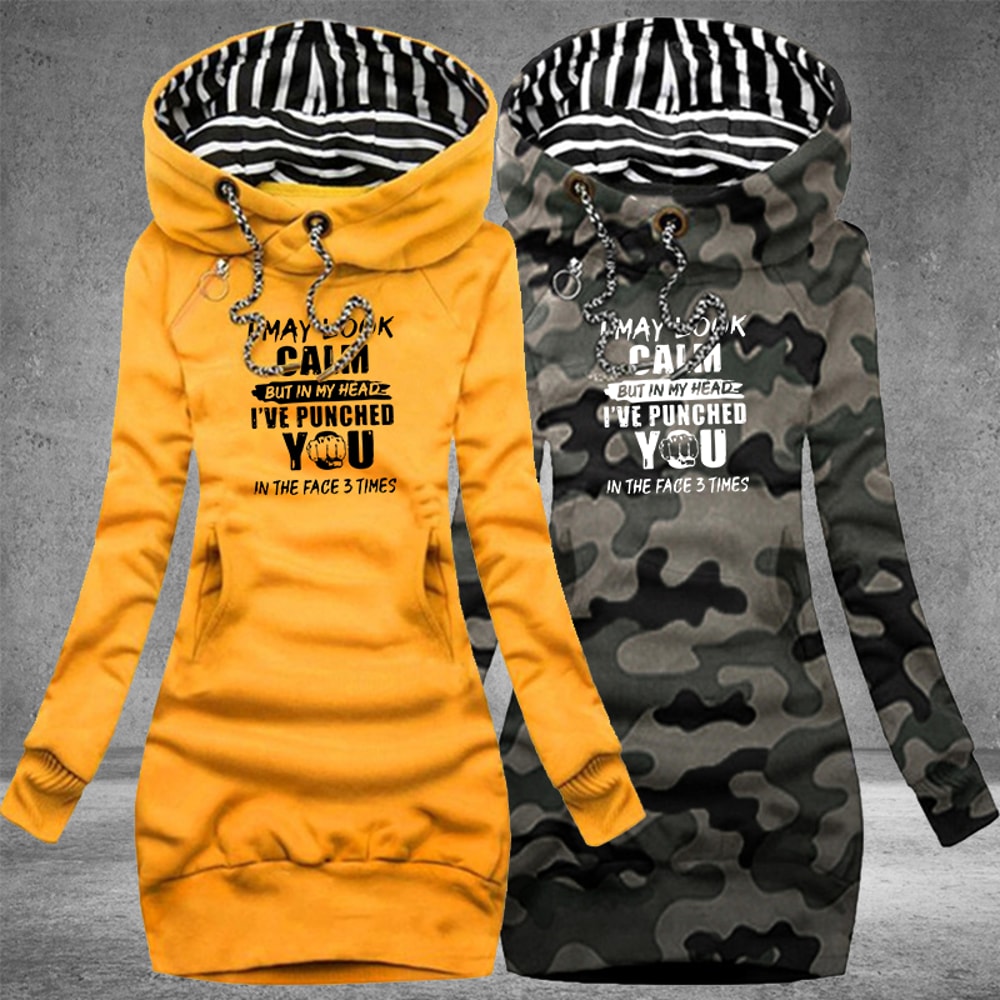 Casual Hooded Dresses For Women Pullover Dress Autumn And Winter Women Fashion Long Sleeve Hoodie D 0