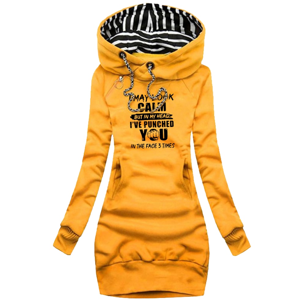 Casual Hooded Dresses For Women Pullover Dress Autumn And Winter Women Fashion Long Sleeve Hoodie D 2