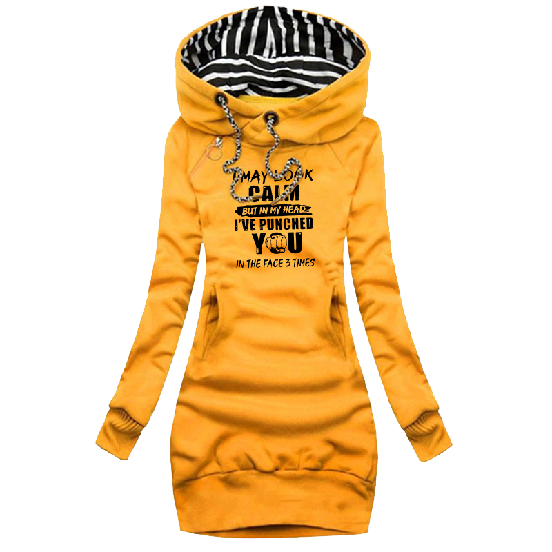 Casual Hooded Dresses For Women Pullover Dress Autumn And Winter Women Fashion Long Sleeve Hoodie D 2