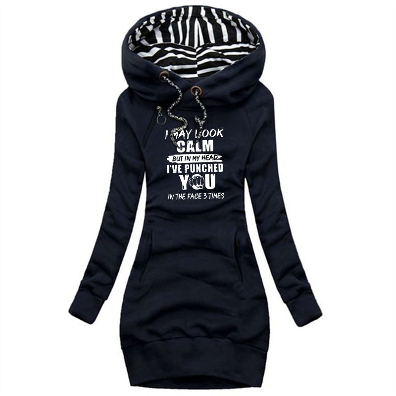 Casual Hooded Dresses For Women Pullover Dress Autumn And Winter Women Fashion Long Sleeve Hoodie D 4