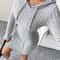 Comfortable Casual Hooded Slim Fit Dress Trendy Ribbed Knitted Style With Drawstring For Women 6