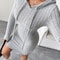 Comfortable Casual Hooded Slim Fit Dress Trendy Ribbed Knitted Style With Drawstring For Women 6