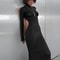 Elegant Dresses For Women, Sexy Solid Turtleneck, Full Sleeves Sheath Long Party Dress, Female Fashion Vestidos