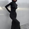 Elegant Dresses For Women, Sexy Solid Turtleneck, Full Sleeves Sheath Long Party Dress, Female Fashion Vestidos
