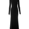Elegant Dresses For Women, Sexy Solid Turtleneck, Full Sleeves Sheath Long Party Dress, Female Fashion Vestidos