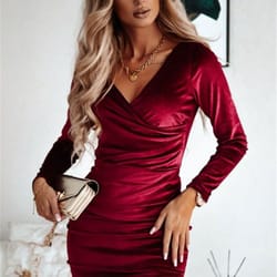 european style autumn and winter pleated dress color elegant daily skirt for women