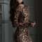 Fashion Leopard Bodycon Sheath, Slim Female Bodycon Robes Vestidos