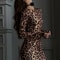Fashion Leopard Bodycon Sheath, Slim Female Bodycon Robes Vestidos