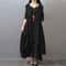 Comfy Loose Long Sleeve Robe, Mori Girl Style Dress for Women, Casual Plus Size Long Skirt