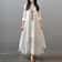 Comfy Loose Long Sleeve Robe, Mori Girl Style Dress for Women, Casual Plus Size Long Skirt