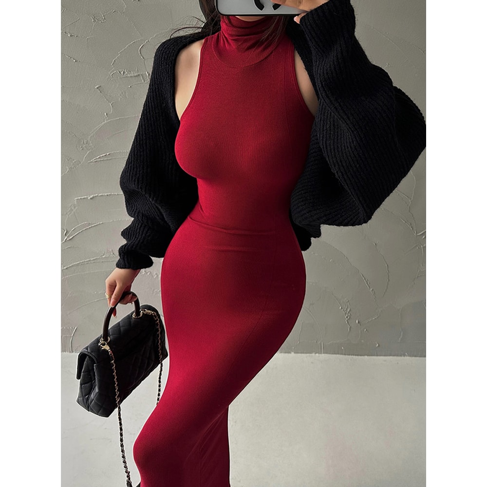 Elegant Dresses for Evening Party Ladies with Elastic Hip Wrap