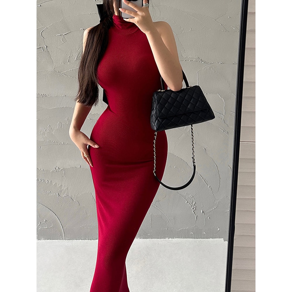 Elegant Dresses for Evening Party Ladies with Elastic Hip Wrap