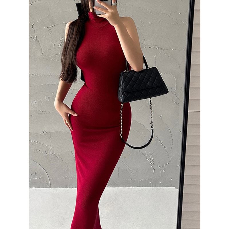 Elegant Dresses for Evening Party Ladies with Elastic Hip Wrap