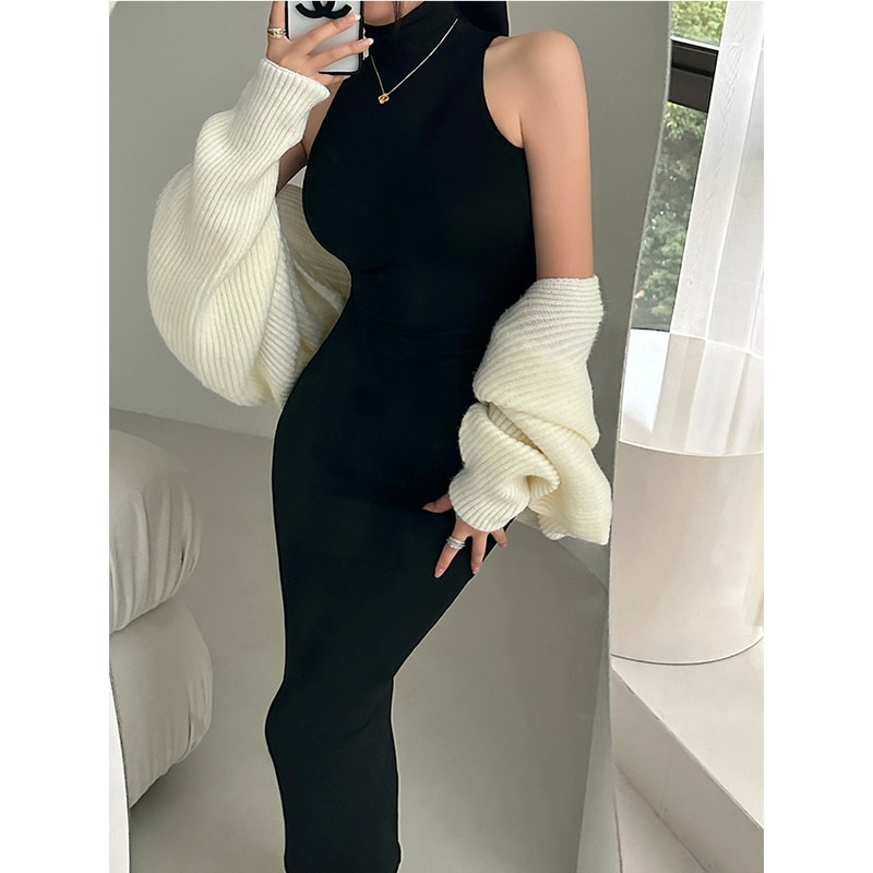Elegant Dresses for Evening Party Ladies with Elastic Hip Wrap