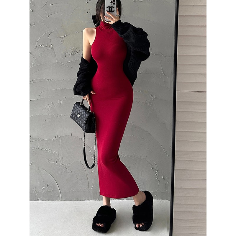 Elegant Dresses for Evening Party Ladies with Elastic Hip Wrap