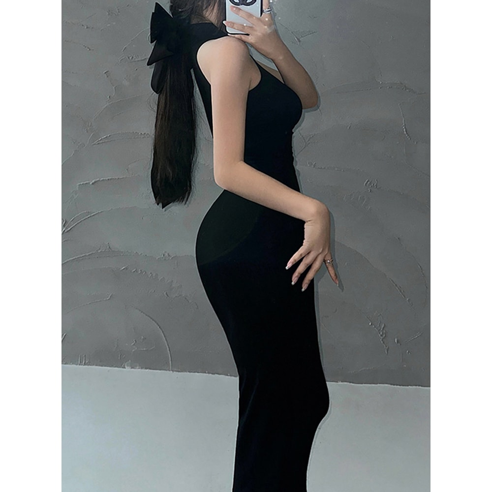 Elegant Dresses for Evening Party Ladies with Elastic Hip Wrap