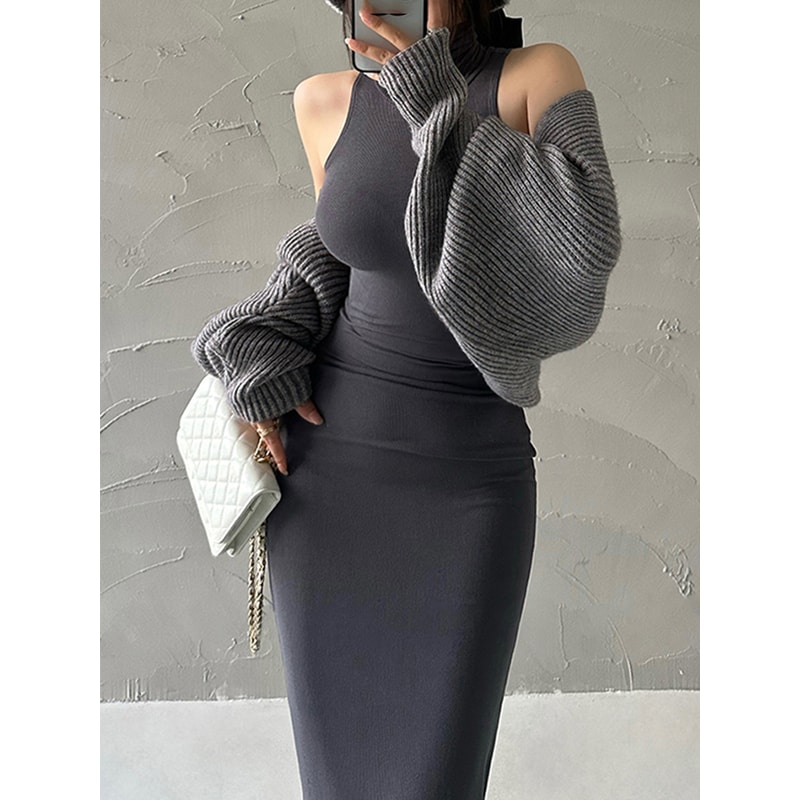 Elegant Dresses for Evening Party Ladies with Elastic Hip Wrap