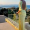 Women's Solid Yellow Backless Maxi Dress, Elegant Split Slim Fit, Pleated Half Sleeve Long Dresses, High Street Summer