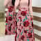 Long Dresses Autumn Flower Color Matching Dresses Womens Clothing 0