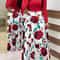 Long Dresses Autumn Flower Color Matching Dresses Womens Clothing 1