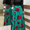 Long Dresses Autumn Flower Color Matching Dresses Womens Clothing 9