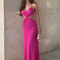 Weird Puss Ruched Sexy Dress Women, Coquette V Neck, Backless Sleeveless Bodycon with Ruffles Splits for Prom Party