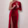 Women Spring And Autumn Velvet Bodycon Long Sleeve Party Evening Midi Dress With Split Pencil Desig 5