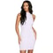 Sexy Summer Slim Wrap Hip Dress Solid Patchwork Sleeveless Mini Dresses Women Oneck High Street INS 8
