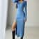 Female VNeck Slim Slit Womens Sweater Dress Tightfitting Wrap Dresses 6