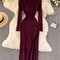 Female VNeck Slim Slit Womens Sweater Dress Tightfitting Wrap Dresses 11