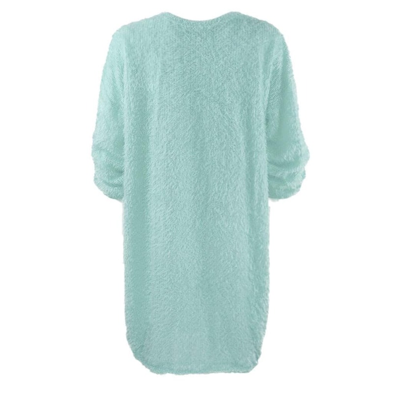 Oversized Basic Ladies Cloth, Women Winter Sweater Knit Crewneck, Warm Long Sleeve Casual Dress