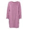 Oversized Basic Ladies Cloth, Women Winter Sweater Knit Crewneck, Warm Long Sleeve Casual Dress