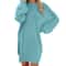 Oversized Basic Ladies Cloth, Women Winter Sweater Knit Crewneck, Warm Long Sleeve Casual Dress