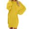 Oversized Basic Ladies Cloth, Women Winter Sweater Knit Crewneck, Warm Long Sleeve Casual Dress