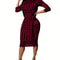 Fashion Women Spring Fall Elegant Dress Long Sleeve Sexy Mini Bandage Dresses Letter Print Midi Dre 3