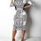 Fashion Women Spring Fall Elegant Dress Long Sleeve Sexy Mini Bandage Dresses Letter Print Midi Dre 6