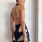 Sexy A-Line Dress Women Fashion Halter Lace-Up Backless V-neck Slim Sheath Sleeveless Club Print Bodycon Vestidos Robe