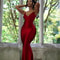 Nibber Red Shiny Spaghetti Strap Maxi Dress Women Solid Sexy Backless Ruched Cleavage Bodyshaping R 6