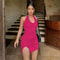 Summer Dress Sleeveless Backless Knitted Sheath With Side Slit For Women 1