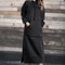 Winter Warm Midi Robe Hooded Long Sweatshirt Dress Casual Vestidos