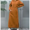 Winter Warm Midi Robe Hooded Long Sweatshirt Dress Casual Vestidos